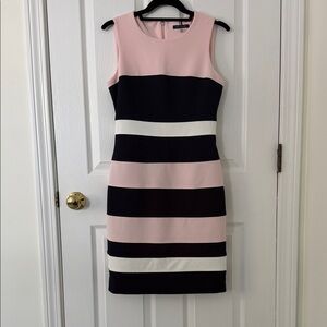 Tommy Hilfiger Pink, Deep Navy, and White Striped Mini Dress